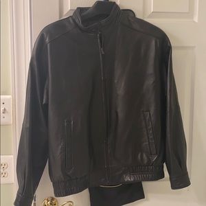 BRAND NEW MENS LEATHER BOMBER JACKET